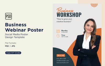 Business Webinar Poster Design Template 25