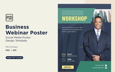 Business Webinar Poster Design Template 26