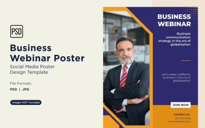 Business Webinar Poster Design Template 28