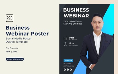 Business Webinar Poster Design Template 30