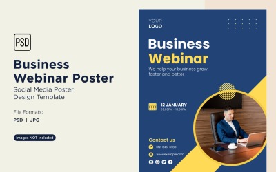 Business Webinar Poster Design Template 36