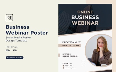 Business Webinar Poster Design Template 43