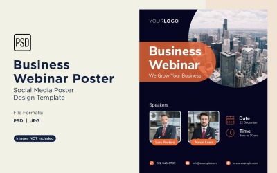 Business Webinar Poster Design Template 56