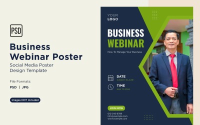 Business Webinar Poster Design Template 73