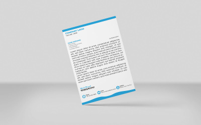 ciano Colore Carta intestata Creativa Carta intestata Aziendale Modello di Identità Design Stile Minimale
