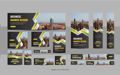 Corporate web banner template bundle or business web banner layout