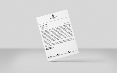 Kreativer Briefkopf, Firmenbriefkopf, Identitätsvorlage, Design, Minimal Style 1, SCHWARZE FARBE