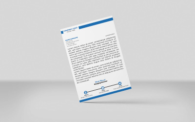 Kreatywny papier firmowy Papier firmowy korporacyjny Szablon identyfikacji Projekt Minimalistyczny styl 1 NIEBIESKI KOLOR