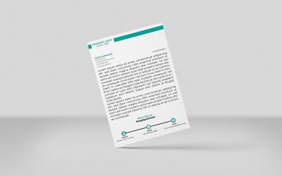 Kreatywny papier firmowy Papier firmowy korporacyjny Szablon identyfikacji wizualnej Projekt Minimalistyczny styl 1 KOLOR TEAL