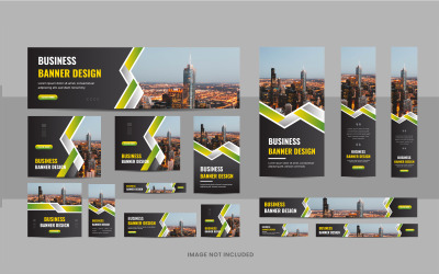 Kurumsal web banner şablon paketi veya iş web banner düzeni