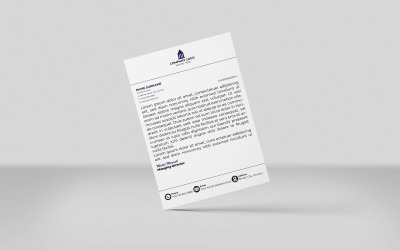 Modèle de conception d&amp;#39;identité d&amp;#39;entreprise de papier à en-tête créatif de style minimaliste 1 COULEUR NOIRE
