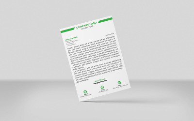Modello di carta intestata creativa per carta intestata aziendale COLORE VERDE