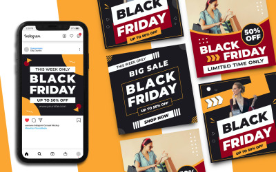 Modello di post Instagram del Black Friday 10