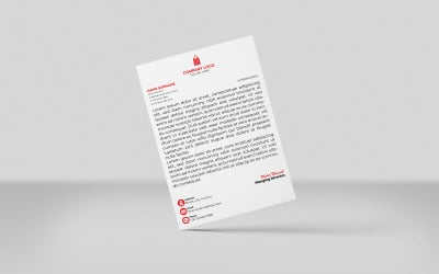 Plantilla de identidad corporativa con membrete creativo Diseño de estilo minimalista 1 COLOR ROJO