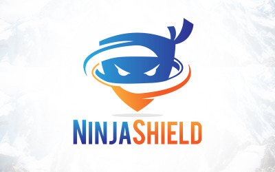 Поймать вора Ninja Shield Security Logo Design