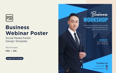 Business Webinar Poster Design Template 100