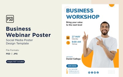 Business Webinar Poster Design Template 51