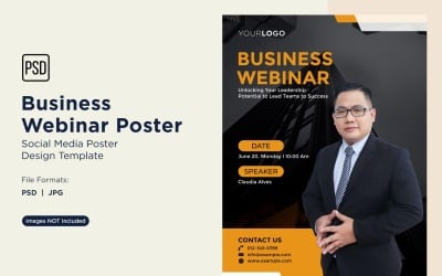 Business Webinar Poster Design Template 52