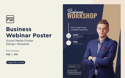 Business Webinar Poster Design Template 54