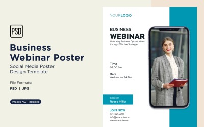Business Webinar Poster Design Template 57