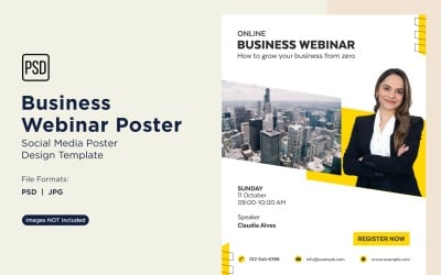Business Webinar Poster Design Template 58