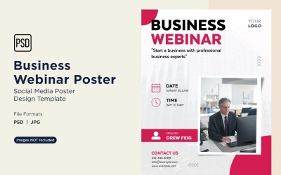 Business Webinar Poster Design Template 62