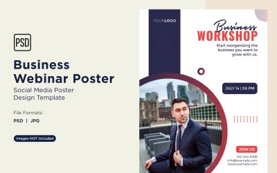 Business Webinar Poster Design Template 66