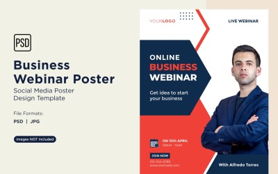 Business Webinar Poster Design Template 68