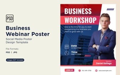 Business Webinar Poster Design Template 70