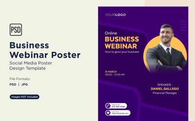 Business Webinar Poster Design Template 71