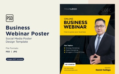 Business Webinar Poster Design Template 72
