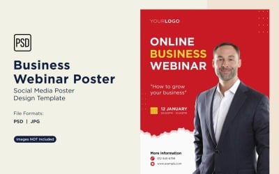Business Webinar Poster Design Template 74
