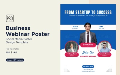 Business Webinar Poster Design Template 78