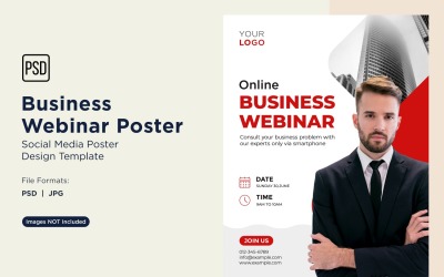 Business Webinar Poster Design Template 81