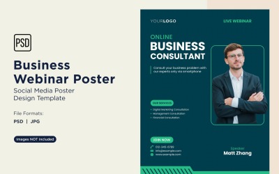 Business Webinar Poster Design Template 82