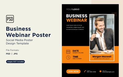 Business Webinar Poster Design Template 84