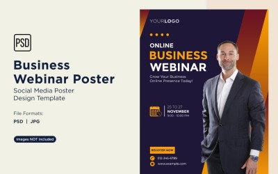 Business Webinar Poster Design Template 86