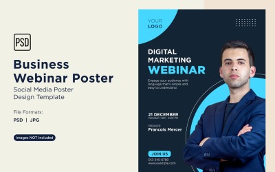 Business Webinar Poster Design Template 90