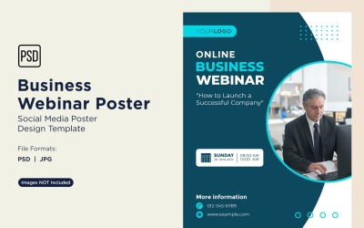 Business Webinar Poster Design Template 92