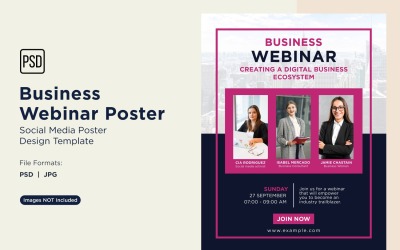Business Webinar Poster Design Template 93