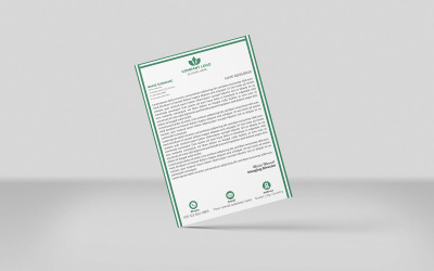 Colori verde Carta intestata creativa Carta intestata aziendale Modello di identità Design Stile minimale