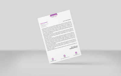 Colori viola Carta intestata creativa Carta intestata aziendale Modello di identità Design Stile minimale