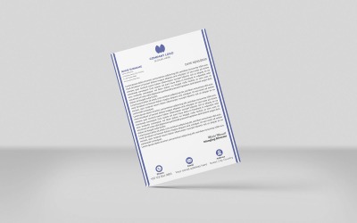 Colors navy Creative Letterhead Corporate Letterhead Identity Template Design Minimal Style