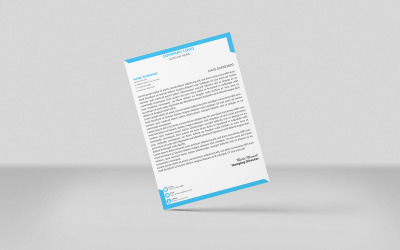 Cyan schwarz Farben 2 Kreativer Briefkopf Firmenbriefkopf