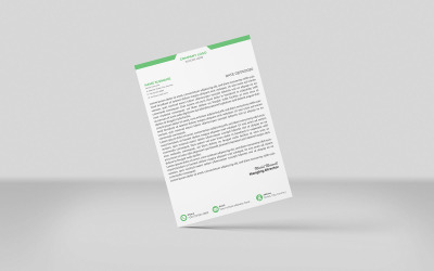 czarny zielony Kolory Kreatywny papier firmowy Papier firmowy korporacyjny Szablon tożsamości Projekt Minimalistyczny styl
