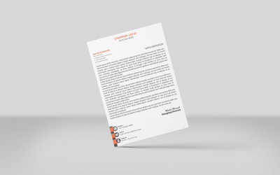 Farbe 2 Kreativer Briefkopf Firmenbriefkopf Identitätsvorlage Design Minimaler Stil