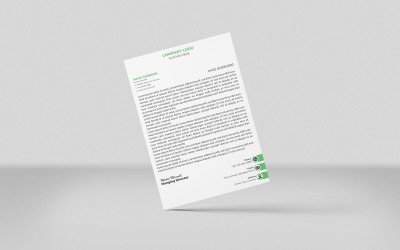 Farben 2 Kreativer Briefkopf Firmenbriefkopf Identitätsvorlage Design Minimaler Stil
