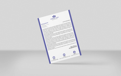 2 Renk Yaratıcı Antetli Kağıt Kurumsal Antetli Kağıt Kimlik Şablonu Tasarım Minimal Stil
