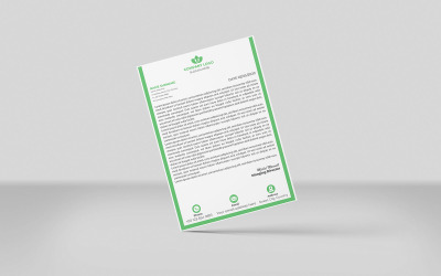 3 Farben Kreativer Briefkopf Firmenbriefkopf Identitätsvorlage Design Minimal Style