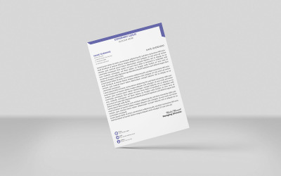 Indigoschwarze Farben 2 Kreatives Briefkopf-Corporate-Identity-Vorlagendesign